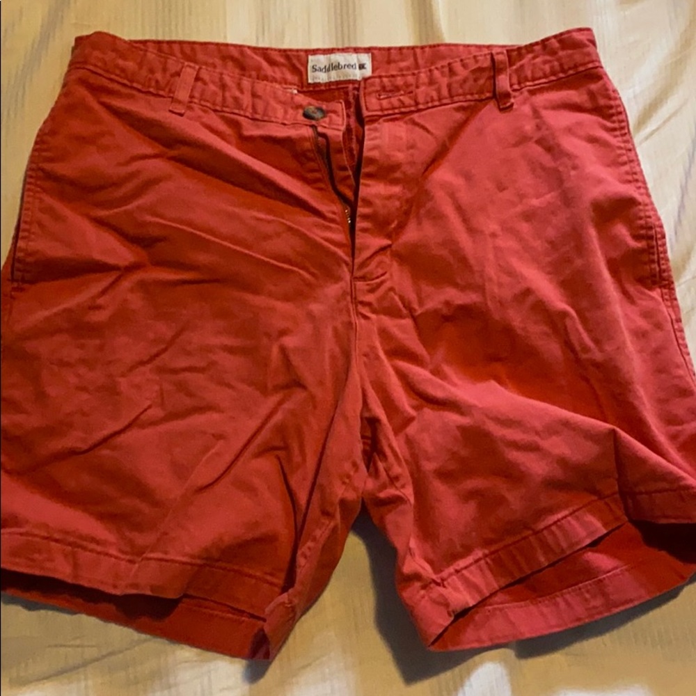 Red khaki pants